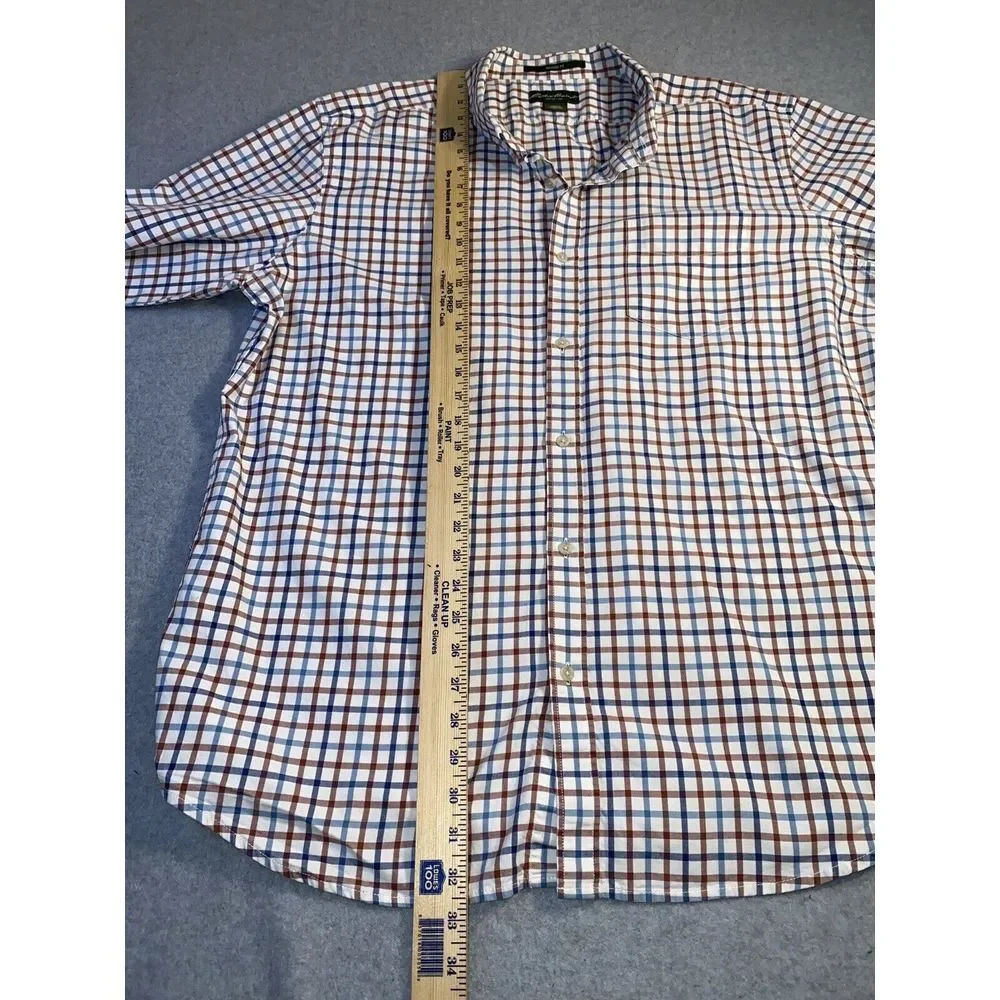 Eddie Bauer Shirt Mens XL Multi Plaid‎ Long Sleeve Button Down Cotton